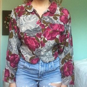 Vintage Button Down Blouse-Made in Italy